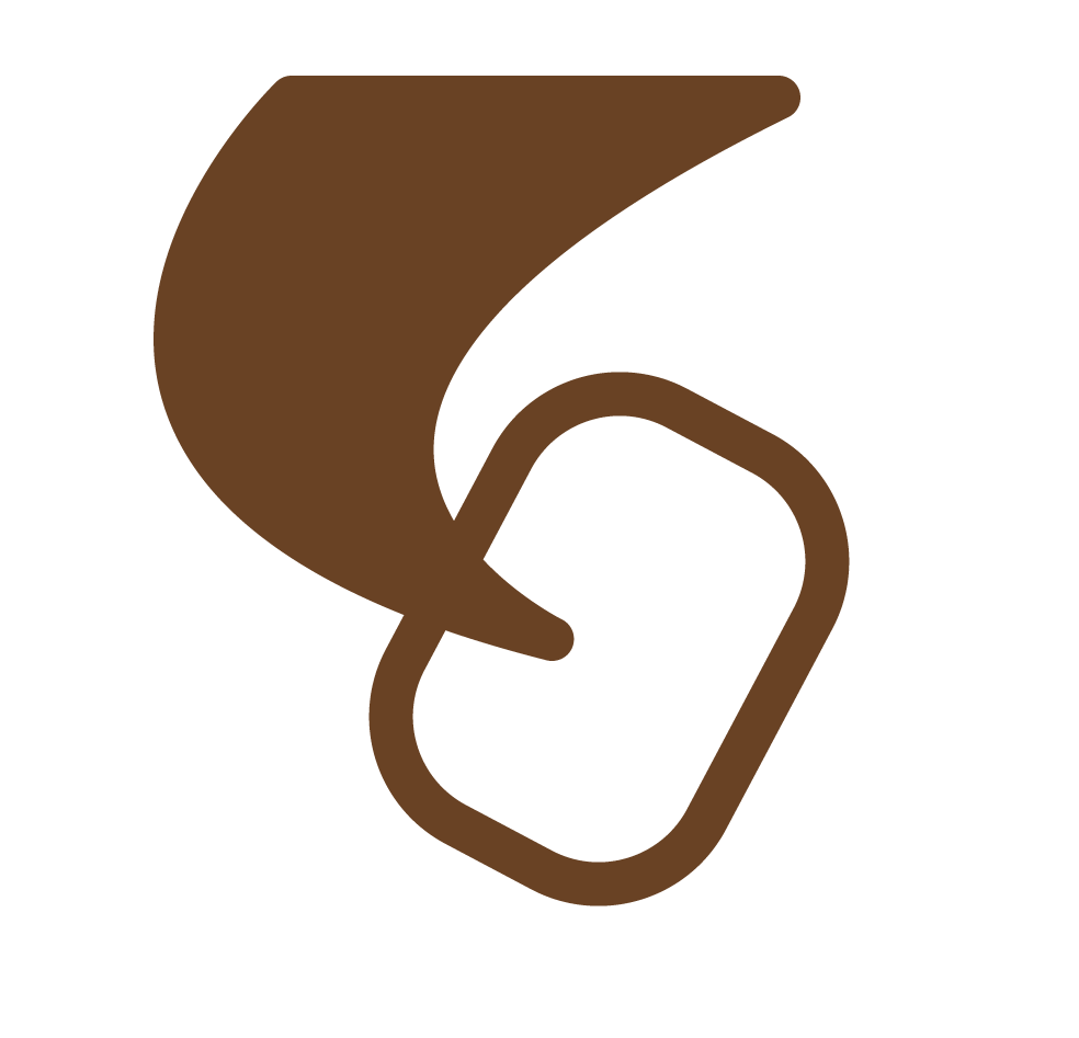 ガルボにチョコが染みているイラスト